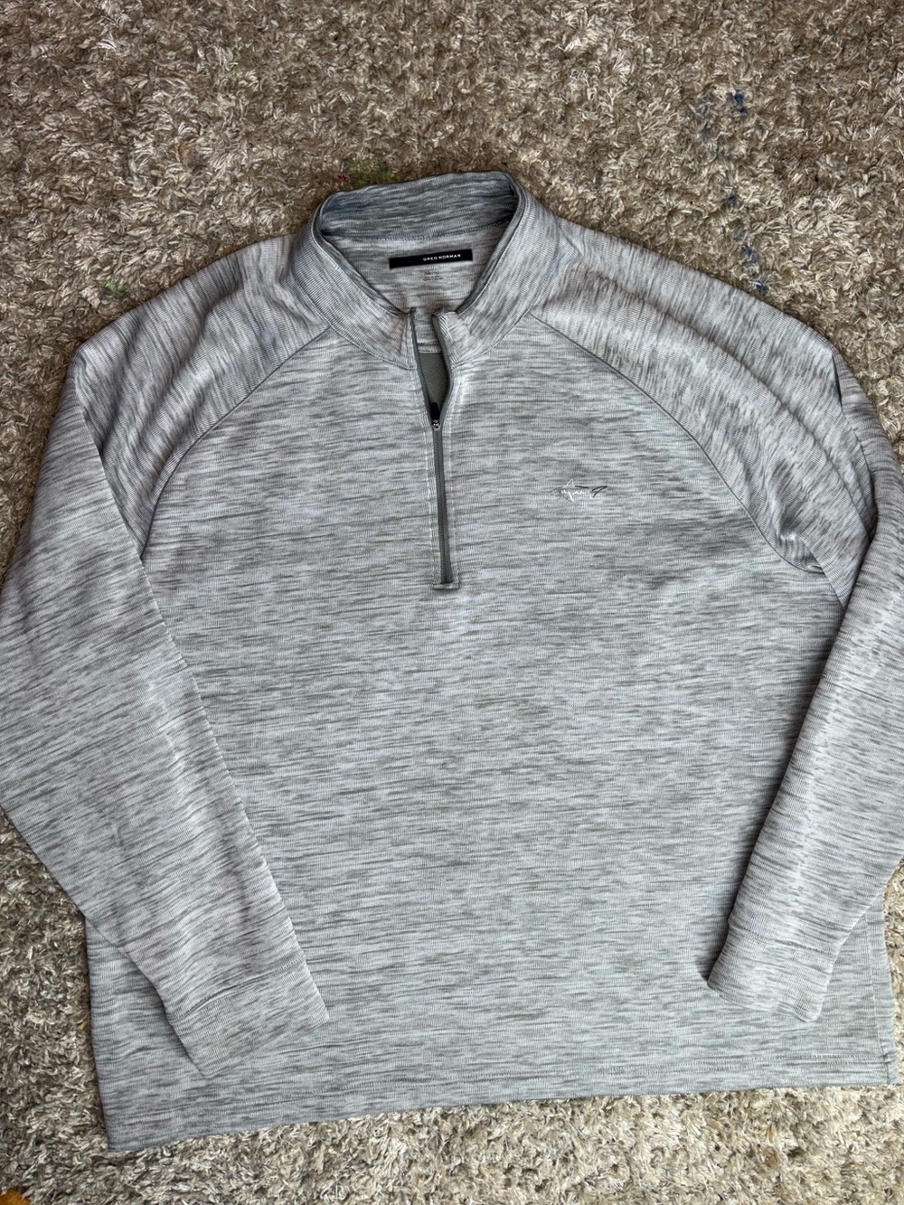 Greg Norman Collection Heather Gray Quarter-Zip Performance Jacket
